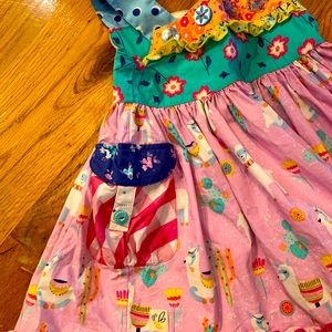 Wild Flowers size 2 Llama dress